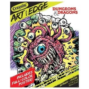 🆕 Crayola Art With Edge Dungeons & Dragons Coloring Book With Poster - Sealed